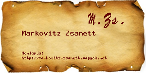 Markovitz Zsanett névjegykártya